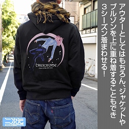 画像ギャラリー No.003のサムネイル画像 / 「月姫 -A piece of blue glass moon-」アルクェイドを刺繍したジップパーカーとM-51ジャケットが登場。TGS 2023コスパブースで先行販売