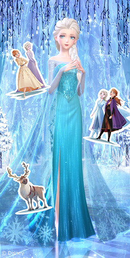 画像ギャラリー No.019のサムネイル画像 / エルサのドレスがステキすぎる「シャイニングニキ」の「アナと雪の女王」イベントに注目。ビギナーにもおすすめの雪フェスをレポート
