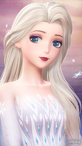 画像ギャラリー No.024のサムネイル画像 / エルサのドレスがステキすぎる「シャイニングニキ」の「アナと雪の女王」イベントに注目。ビギナーにもおすすめの雪フェスをレポート