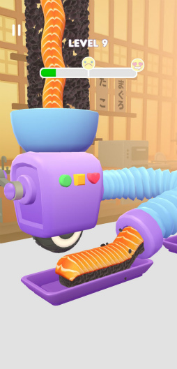 画像ギャラリー No.007のサムネイル画像 / ジャパニーズお刺身を一丁。スマホ向けアクション「Sushi Roll 3D」を紹介する「(ほぼ)日刊スマホゲーム通信」第2492回