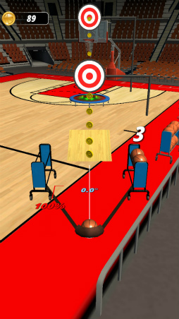 画像ギャラリー No.002のサムネイル画像 / ボールを弾いてゴールへ。スマホ向けアクション「Slingshot Basketball!」を紹介する「(ほぼ)日刊スマホゲーム通信」第2497回