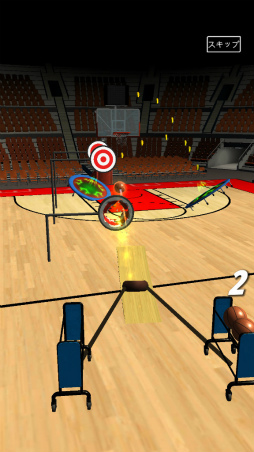 画像ギャラリー No.003のサムネイル画像 / ボールを弾いてゴールへ。スマホ向けアクション「Slingshot Basketball!」を紹介する「(ほぼ)日刊スマホゲーム通信」第2497回