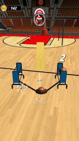画像ギャラリー No.005のサムネイル画像 / ボールを弾いてゴールへ。スマホ向けアクション「Slingshot Basketball!」を紹介する「(ほぼ)日刊スマホゲーム通信」第2497回