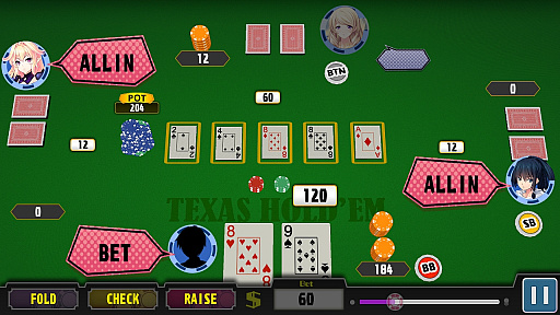 画像ギャラリー No.002のサムネイル画像 / 「Poker Pretty Girls Battle : Fantasy World Edition」がSteamで配信。異世界のカジノを舞台にエルフや女剣士たちとポーカー勝負