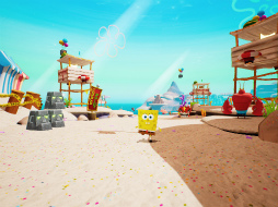 画像ギャラリー No.001のサムネイル画像 / スマホ版「スポンジ・ボブ:Battle for Bikini Bottom」が配信中。ビキニタウンをパンツでバンジージャンプ!