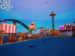 画像ギャラリー No.002のサムネイル画像 / スマホ版「スポンジ・ボブ:Battle for Bikini Bottom」が配信中。ビキニタウンをパンツでバンジージャンプ!