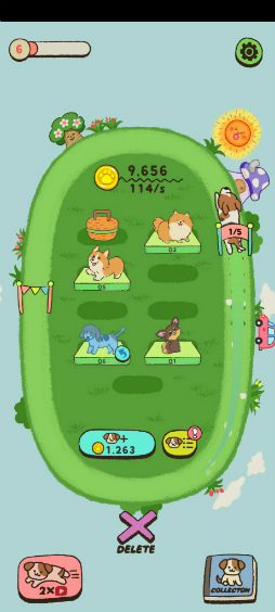 画像ギャラリー No.002のサムネイル画像 / 犬を合成してコレクション。スマホ向け放置ゲーム「犬かわいい」を紹介する「（ほぼ）日刊スマホゲーム通信」第2504回