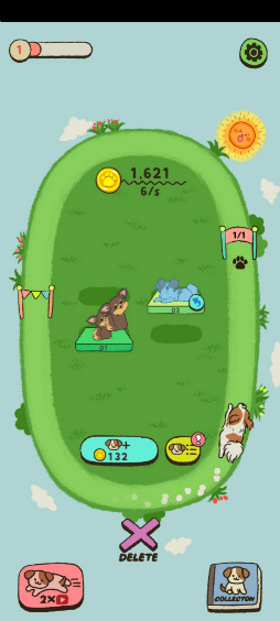 画像ギャラリー No.003のサムネイル画像 / 犬を合成してコレクション。スマホ向け放置ゲーム「犬かわいい」を紹介する「（ほぼ）日刊スマホゲーム通信」第2504回