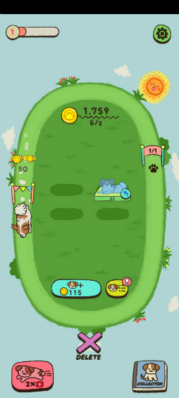 画像ギャラリー No.005のサムネイル画像 / 犬を合成してコレクション。スマホ向け放置ゲーム「犬かわいい」を紹介する「（ほぼ）日刊スマホゲーム通信」第2504回