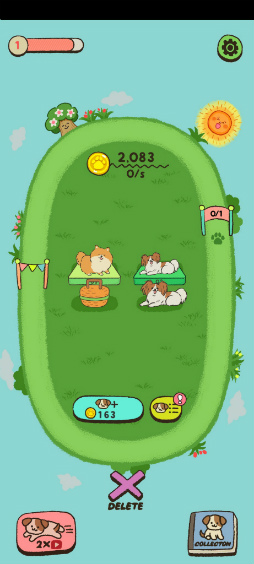 画像ギャラリー No.006のサムネイル画像 / 犬を合成してコレクション。スマホ向け放置ゲーム「犬かわいい」を紹介する「（ほぼ）日刊スマホゲーム通信」第2504回