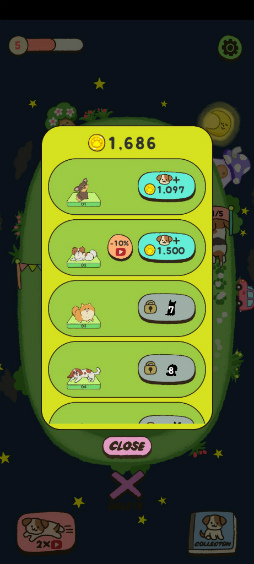 画像ギャラリー No.009のサムネイル画像 / 犬を合成してコレクション。スマホ向け放置ゲーム「犬かわいい」を紹介する「（ほぼ）日刊スマホゲーム通信」第2504回