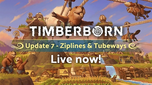 画像ギャラリー No.001のサムネイル画像 / ビーバーコロニーシム「Timberborn」，ビーバーたちの高速移動を可能にする“ジップライン”などを追加する大型アップデートを配信