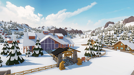 画像ギャラリー No.002のサムネイル画像 / スキーリゾート経営シム「Snowtopia: Ski Resort Tycoon」のアーリーアクセス版がリリース。丸太小屋で雰囲気重視か,それとも近代建築で収容力をアップさせるか?
