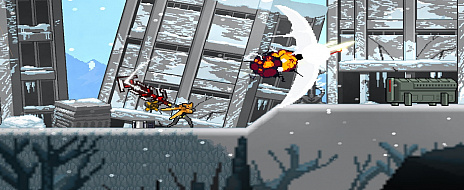 画像ギャラリー No.003のサムネイル画像 / Switch版「Metal Unit」が本日リリース。様々な武器を取捨選択し,自分なりのコンボを組み立てて戦う2D横スクロールACT