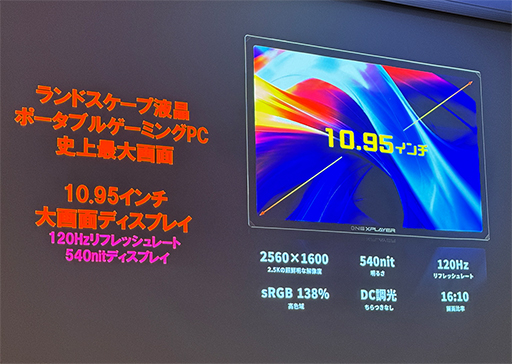 画像ギャラリー No.004のサムネイル画像 / 約11インチの大型ディスプレイを搭載した「ONEXPLAYER X1」の予約が始まる。PCとしての使いやすさにこだわったポイントは?