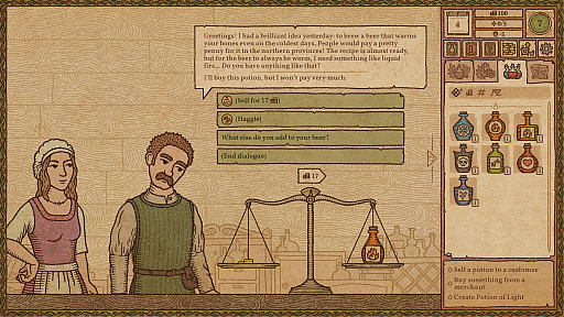画像ギャラリー No.001のサムネイル画像 / 「Potion Craft: Alchemist Simulator」のアーリーアクセス版が本日リリース。客の要望に合わせてポーションを作るシミュレーションゲーム