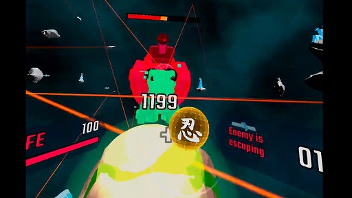 画像ギャラリー No.005のサムネイル画像 / ブロック崩し風VRアクション「Shinobi Breaker」プレイレポート。手裏剣を打ち出して,立ちはだかるブロックモンスターを狙い撃つ!