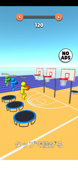 画像ギャラリー No.003のサムネイル画像 / トランポリンからジャンプシュート! スマホ向けアクション「Jump Dunk 3D」を紹介する「(ほぼ)日刊スマホゲーム通信」第2516回