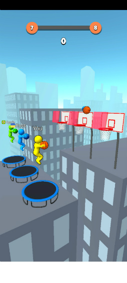画像ギャラリー No.005のサムネイル画像 / トランポリンからジャンプシュート! スマホ向けアクション「Jump Dunk 3D」を紹介する「(ほぼ)日刊スマホゲーム通信」第2516回