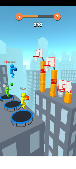 画像ギャラリー No.006のサムネイル画像 / トランポリンからジャンプシュート! スマホ向けアクション「Jump Dunk 3D」を紹介する「(ほぼ)日刊スマホゲーム通信」第2516回