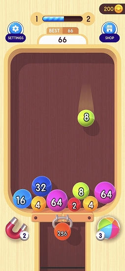 画像ギャラリー No.005のサムネイル画像 / 連鎖が気持ちいいスマホ向けパズルゲーム「2048ボール 3D」を紹介する「（ほぼ）日刊スマホゲーム通信」第2518回