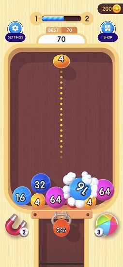 画像ギャラリー No.006のサムネイル画像 / 連鎖が気持ちいいスマホ向けパズルゲーム「2048ボール 3D」を紹介する「（ほぼ）日刊スマホゲーム通信」第2518回