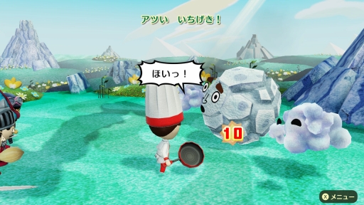 画像ギャラリー No.035のサムネイル画像 / 「ミートピア」は，Miiを使って自分だけの冒険が楽しめるRPG。自由度の高いキャラメイクや人間味あふれるバトルなど，ゲームの特徴を紹介