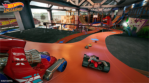 画像ギャラリー No.006のサムネイル画像 / 「Hot Wheels Unleashed」が本日リリース。さまざまなホットウィールがオレンジのトラックを駆け抜けるレースゲーム