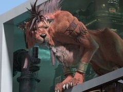 「FFVII REMAKE」のレッドXIIIが，表参道の3Dビジョンに出現。PS Storeでのセールも12月22日から開催に