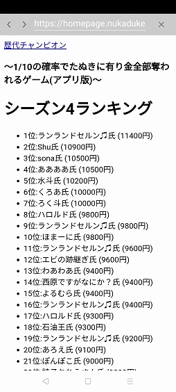 画像ギャラリー No.009のサムネイル画像 / タイトルどおりの運試しゲーム「1/10の確率でたぬきに有り金全部奪われるゲーム」を紹介する「(ほぼ)日刊スマホゲーム通信」第2529回