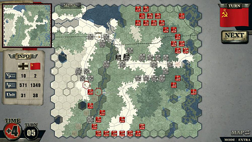 画像ギャラリー No.004のサムネイル画像 / 装甲師団シリーズ「デミヤンスク包囲戦」にエクストラモードが追加。時間軸の経過で雪が解けマップが変化