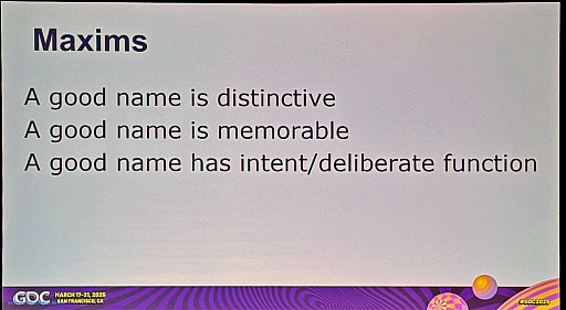 画像ギャラリー No.003のサムネイル画像 / ［GDC 2025］言語学から学ぶゲームキャラクターの命名術――Gerben Grave氏が語る「ネームクラフト」の秘訣