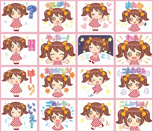 画像ギャラリー No.007のサムネイル画像 / 「みんなのおしゃべりチャット」,4月の新作スタンプとして“ガル学。〜聖ガールズスクエア学院〜”が登場