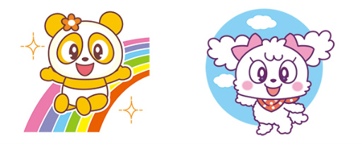 画像ギャラリー No.002のサムネイル画像 / Switch向け「みんなのおしゃべりチャット」に虹色パンダーズとふわふわりぼんのスタンプが登場