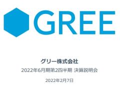 グリーが2022年6月期第2四半期の決算短信を公開。売上高は前年同期比2.9％増も営業利益は22.7％減
