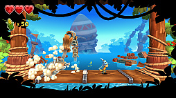 画像ギャラリー No.003のサムネイル画像 / Switch用DLソフト「Stitchy in Tooki Trouble」が4月15日に配信。直感的な操作で楽しめる横スクロールアクション