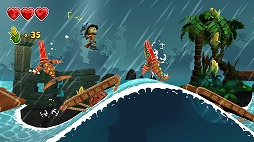 画像ギャラリー No.003のサムネイル画像 / Switch「Stitchy in Tooki Trouble」の配信がスタート。トウモロコシの奪還を目指す,コミカルなビジュアルが特徴の横スクロールアクション