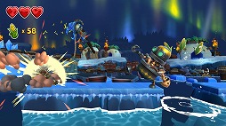画像ギャラリー No.005のサムネイル画像 / Switch「Stitchy in Tooki Trouble」の配信がスタート。トウモロコシの奪還を目指す,コミカルなビジュアルが特徴の横スクロールアクション