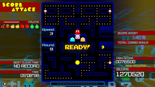 画像ギャラリー No.002のサムネイル画像 / パックマンのバトロワ「PAC-MAN 99」をさっそくプレイ。アイテムを取得するタイミングや強化システムの使い分けが勝敗を分ける