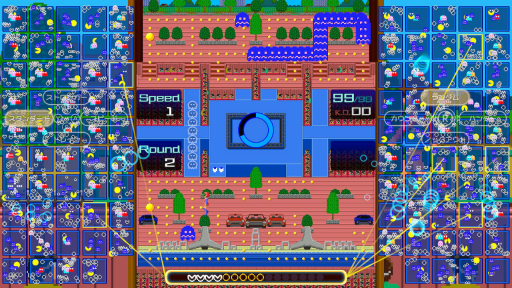 画像ギャラリー No.014のサムネイル画像 / パックマンのバトロワ「PAC-MAN 99」をさっそくプレイ。アイテムを取得するタイミングや強化システムの使い分けが勝敗を分ける