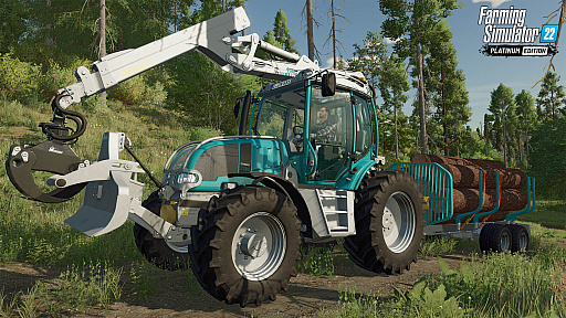 画像ギャラリー No.004のサムネイル画像 / 「Farming Simulator 22」のプラチナエディション向けの最新マップ“Silverrun Forest”を紹介する最新トレイラー公開。テーマは,森が広がるアメリカ北西部