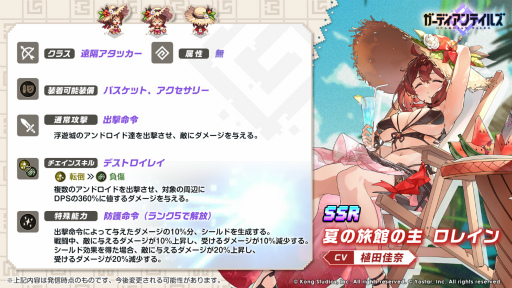 画像ギャラリー No.002のサムネイル画像 / 「ガーディアンテイルズ」,新英雄“夏の旅館の主 ロレイン”の期間限定ピックアップ召喚を開催中