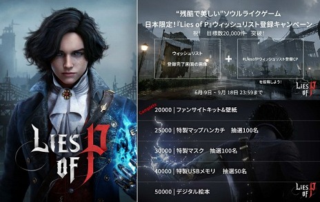 画像ギャラリー No.001のサムネイル画像 / 「Lies of P」，日本国内のSteamウィッシュリスト登録数が2万件を突破。Twitterアカウントでファンサイトキットが公開に