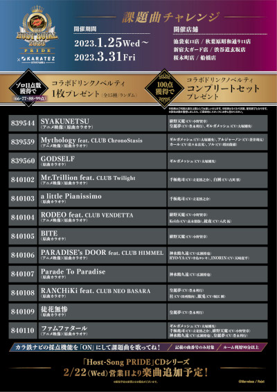 画像ギャラリー No.006のサムネイル画像 / 「ファビュラスナイト」×カラオケの鉄人コラボレーションキャンペーンが開催に