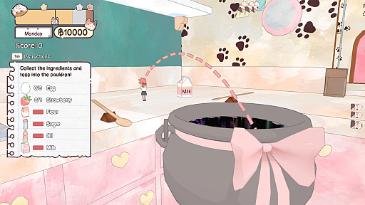 画像ギャラリー No.001のサムネイル画像 / 猫カフェゲーム「Calico」Switch版のアップデート実施。日本語のセリフやUI要素を一新