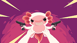 画像ギャラリー No.007のサムネイル画像 / ウーパールーパー(アホロートル)がAKでやりたい放題銃撃戦。シニカル×カワイイ×ローグライク「AK-xolotl」,2023年9月14日配信