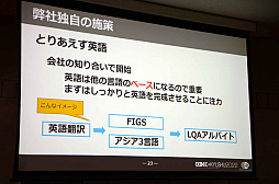 画像ギャラリー No.012のサムネイル画像 / ［CEDEC＋KYUSHU］「初自社パブ『戦場のフーガ』におけるローカライズ事例」講演レポート。さまざまな工夫でコスト削減に成功
