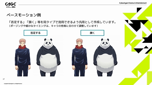 画像ギャラリー No.010のサムネイル画像 / 「呪術廻戦 ファントムパレード」における「会話シーンを飽きさせない画作り」に関する解説がなされた,サムザップのセッションをレポート