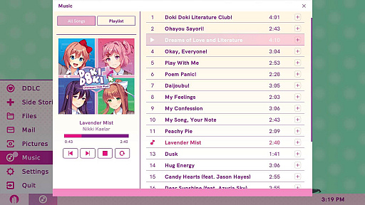 画像ギャラリー No.003のサムネイル画像 / 「Doki Doki Literature Club Plus!」が日本語をサポートして6月30日にリリース。恋愛シムのようなサイコホラー