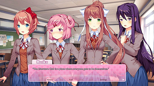 画像ギャラリー No.010のサムネイル画像 / 「Doki Doki Literature Club Plus!」が日本語をサポートして6月30日にリリース。恋愛シムのようなサイコホラー